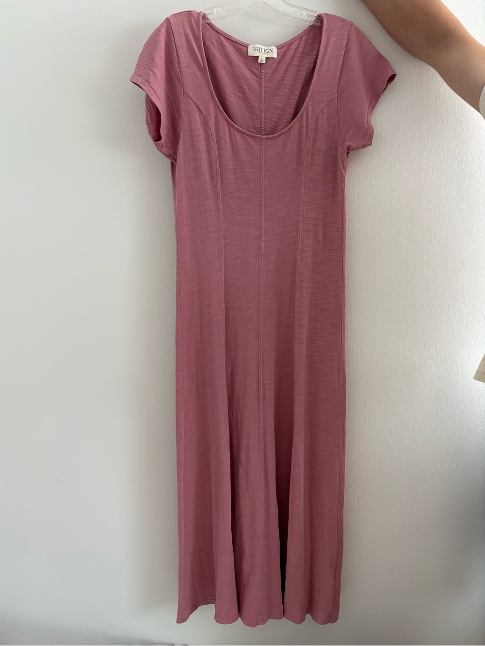 Nation LTD Marianna dress mauve pink size s